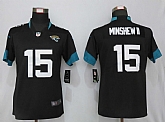 Women Nike Jacksonville Jaguars 15 Minshew ll Black  Vapor Untouchable Limited Jersey,baseball caps,new era cap wholesale,wholesale hats